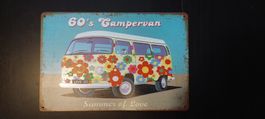 Affiche/cadre métalique - 60's Campervan