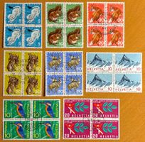 Timbres suisses 1966 Animaux Plantes
