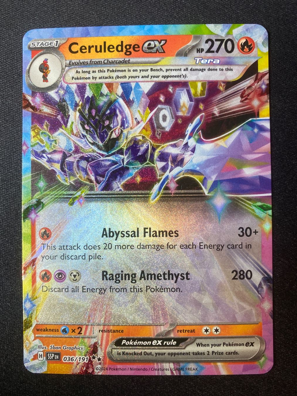 Pokémon Sammelbilder & Trading cards: Ceruledge ex 36 - Surging Sparks - EN – Neu (gemäss Beschreibung) aus Hausen AG von Shrade