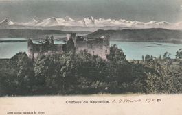 Neuveville-Karte gelaufen 1906