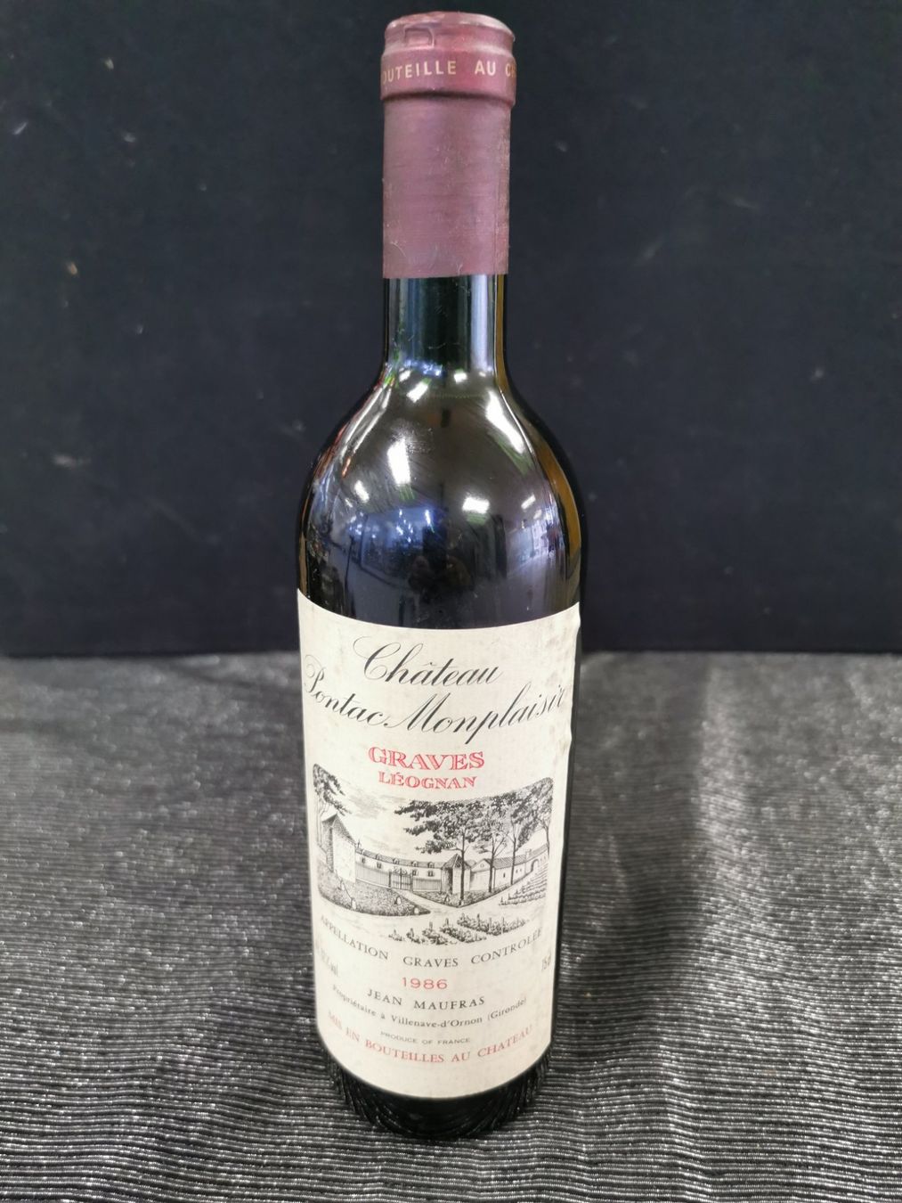 Vino: CHÂTEAU PONTAC MONPLAISIR GRAVES LEOGAN 1986 – Nuovo (secondo la descrizione) da Genève venduto da Leboucheoreilles