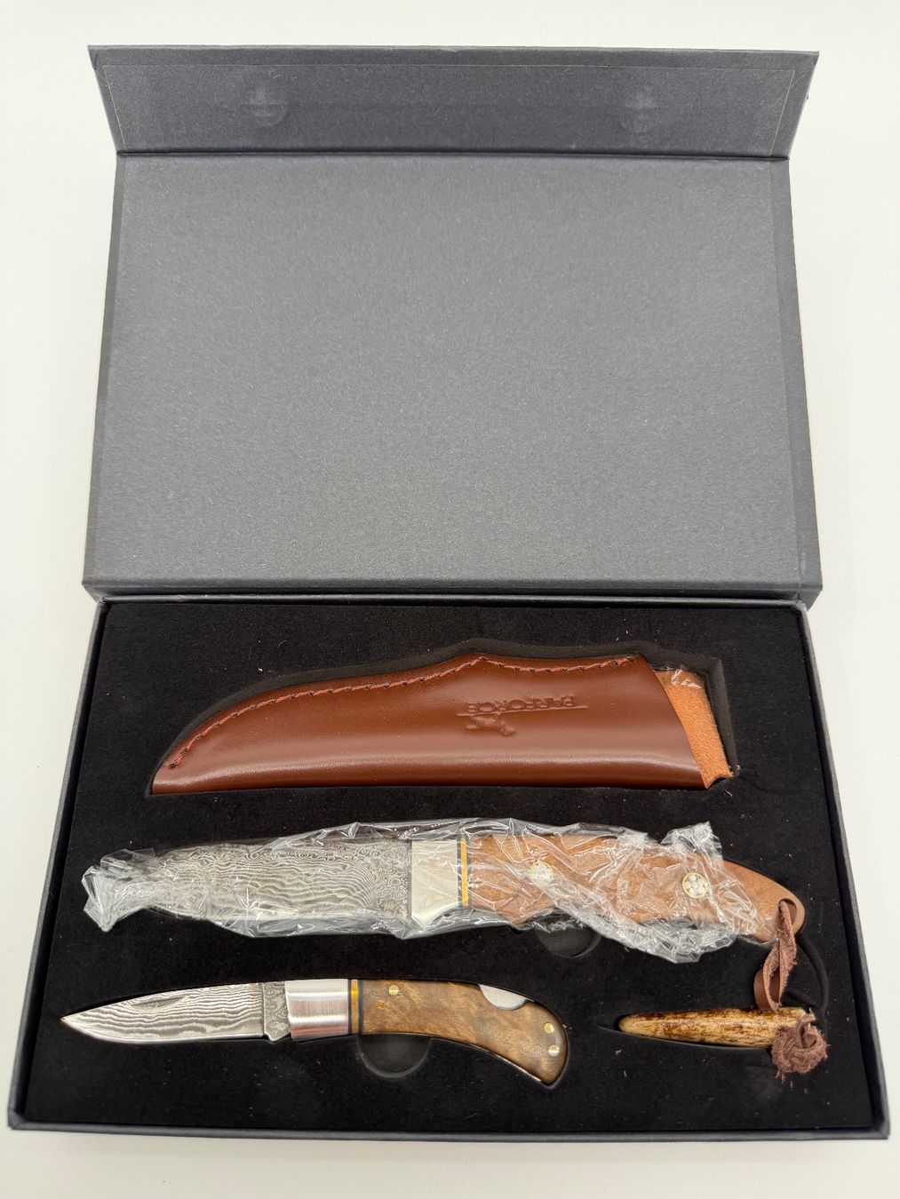 Accessori: Parforce Jagd Messer Set Damast Wurzelholz – Nuovo e nell'imballaggio originale da Uitikon Waldegg venduto da Thomyg