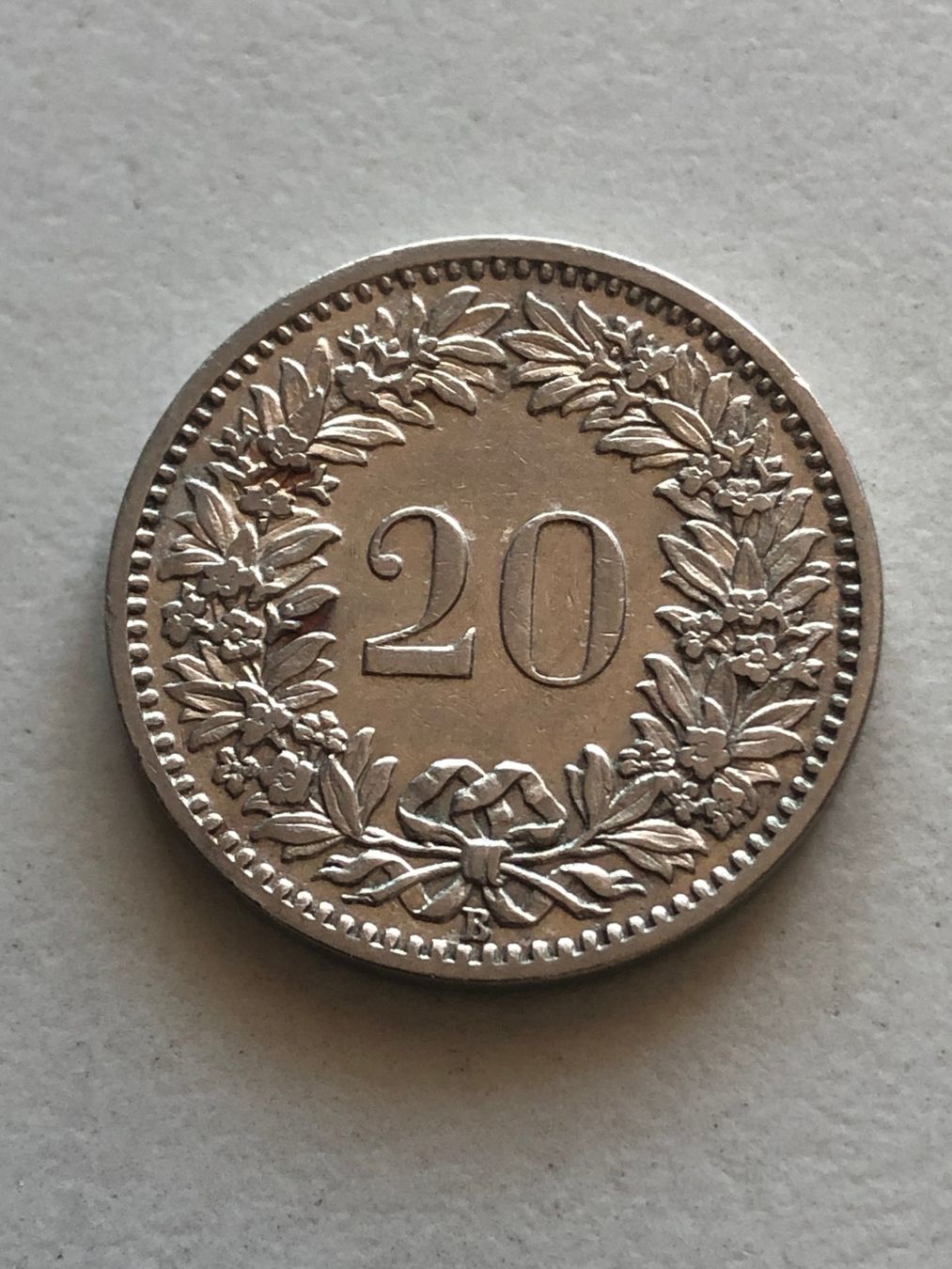 Alle Münzen: 20 Rp. 1908 – Gebraucht aus Schötz von Odpa 1