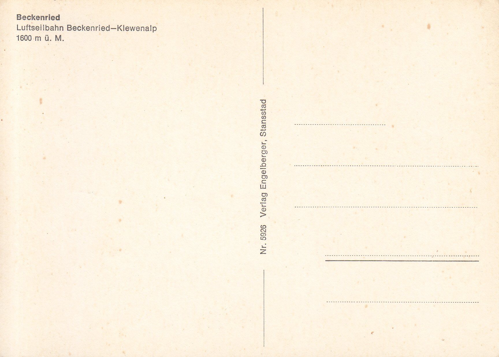 Cartoline postali: Beckenried-Klewenalp, ca. 1970 – Usato da Bürglen TG venduto da StampGraf 1