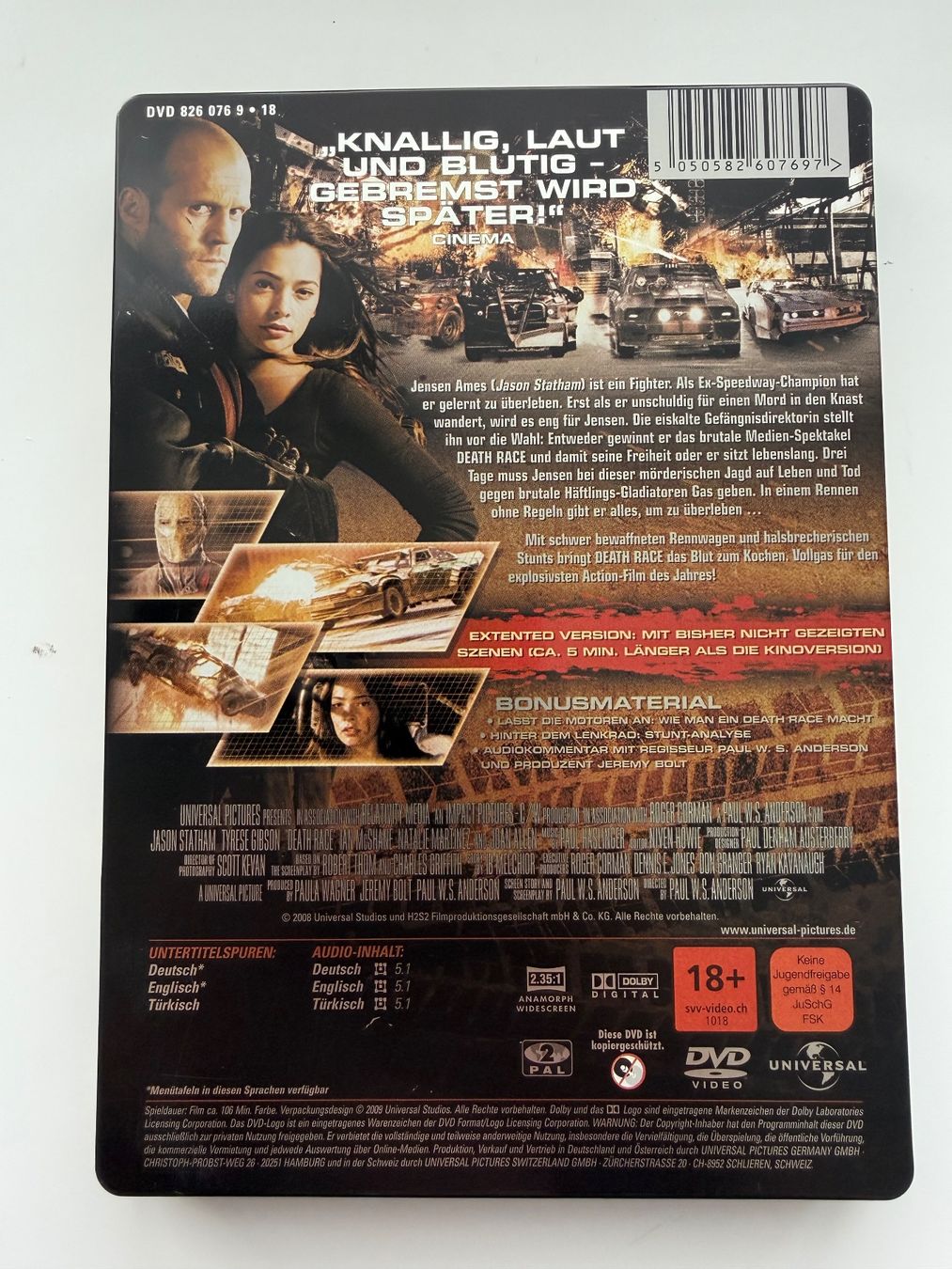 Tutti i DVDs: Death Race - Steelbook - Extendet Edition – Usato da Zürich venduto da Kue_Zuerich 1