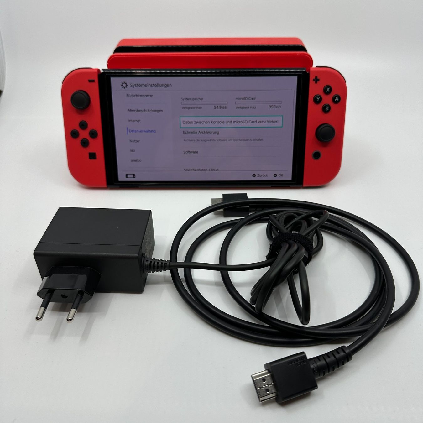 Nintendo Consoles: Nintendo Switch OLED Mario Edition +1TB SDC+ Hori Split Pad+ – D'occasion à Lommis par Ingoeli 4