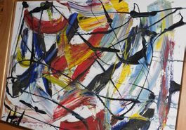 Kunst Gemälde abstracktes Gemälde AD Monogram