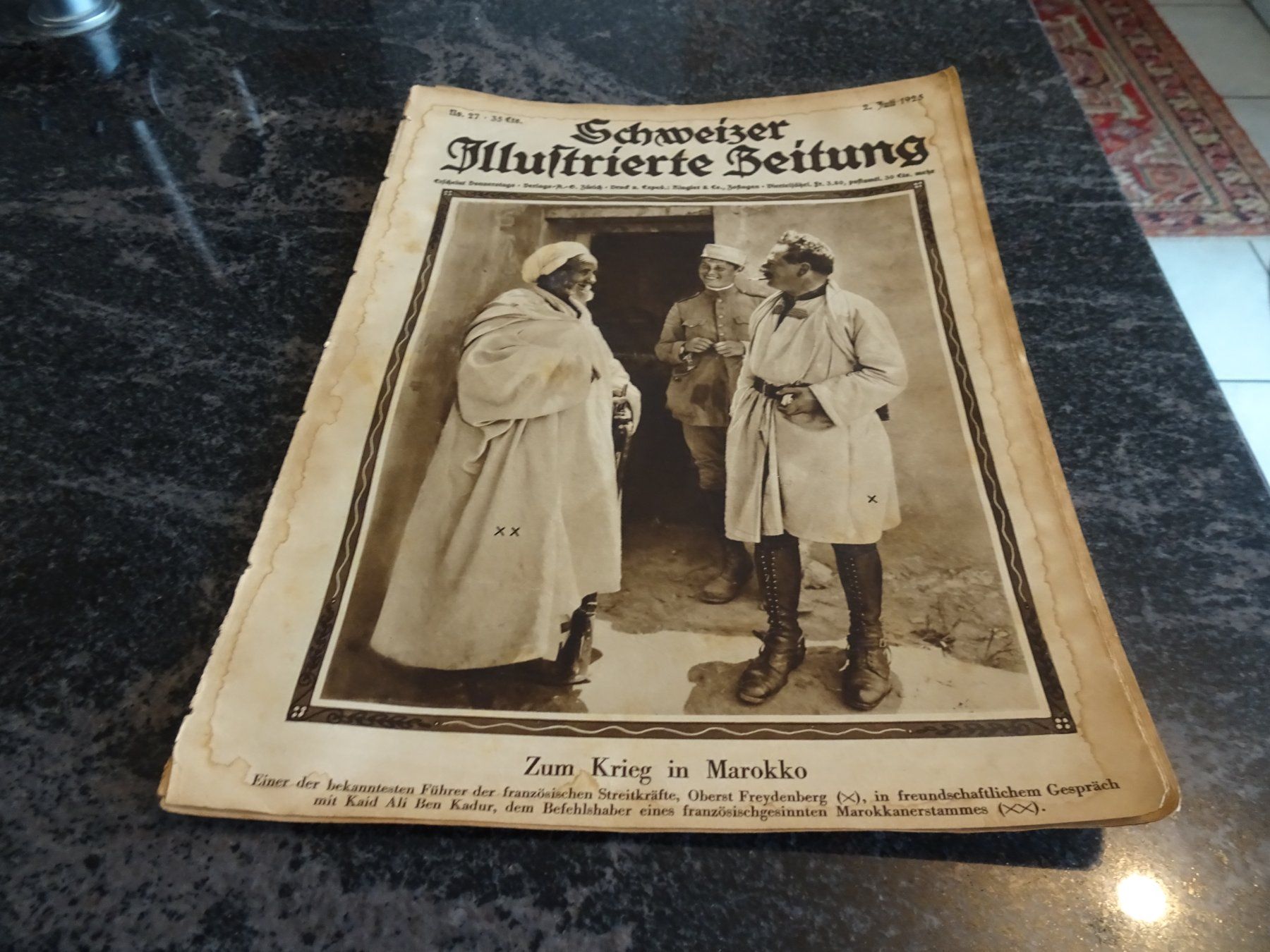 Revues & Magazines: Schweizer Illustrierte Zeitung"  Vom 2.Juli1925 Über 100 Jah – D'occasion à Zürich par Roulet