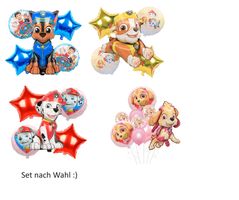 Nach Wahl Paw Patrol Ballon Set Kindergeburtstag