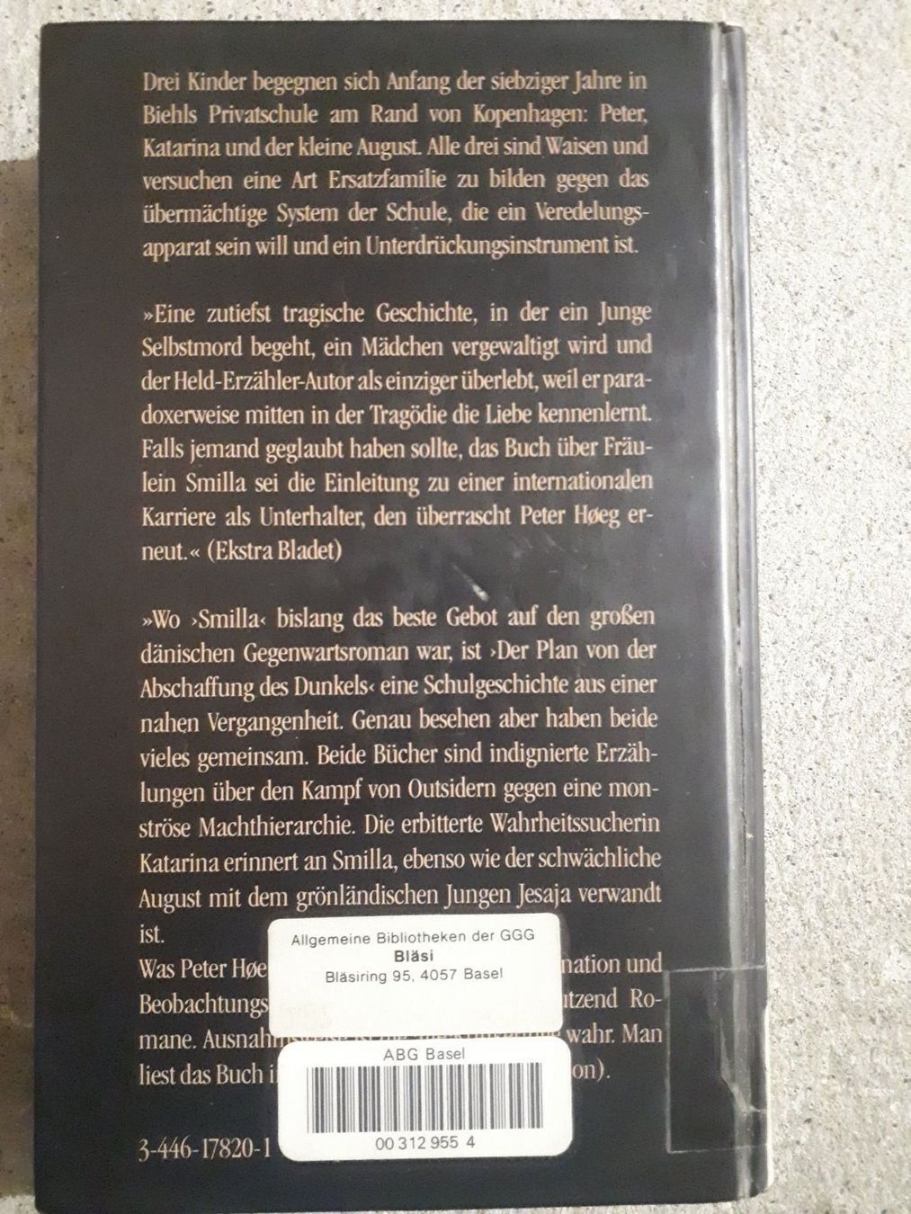 Libri: Der Plan von der Abschaffung des Dunkels – Usato da Basel venduto da Alacant 2