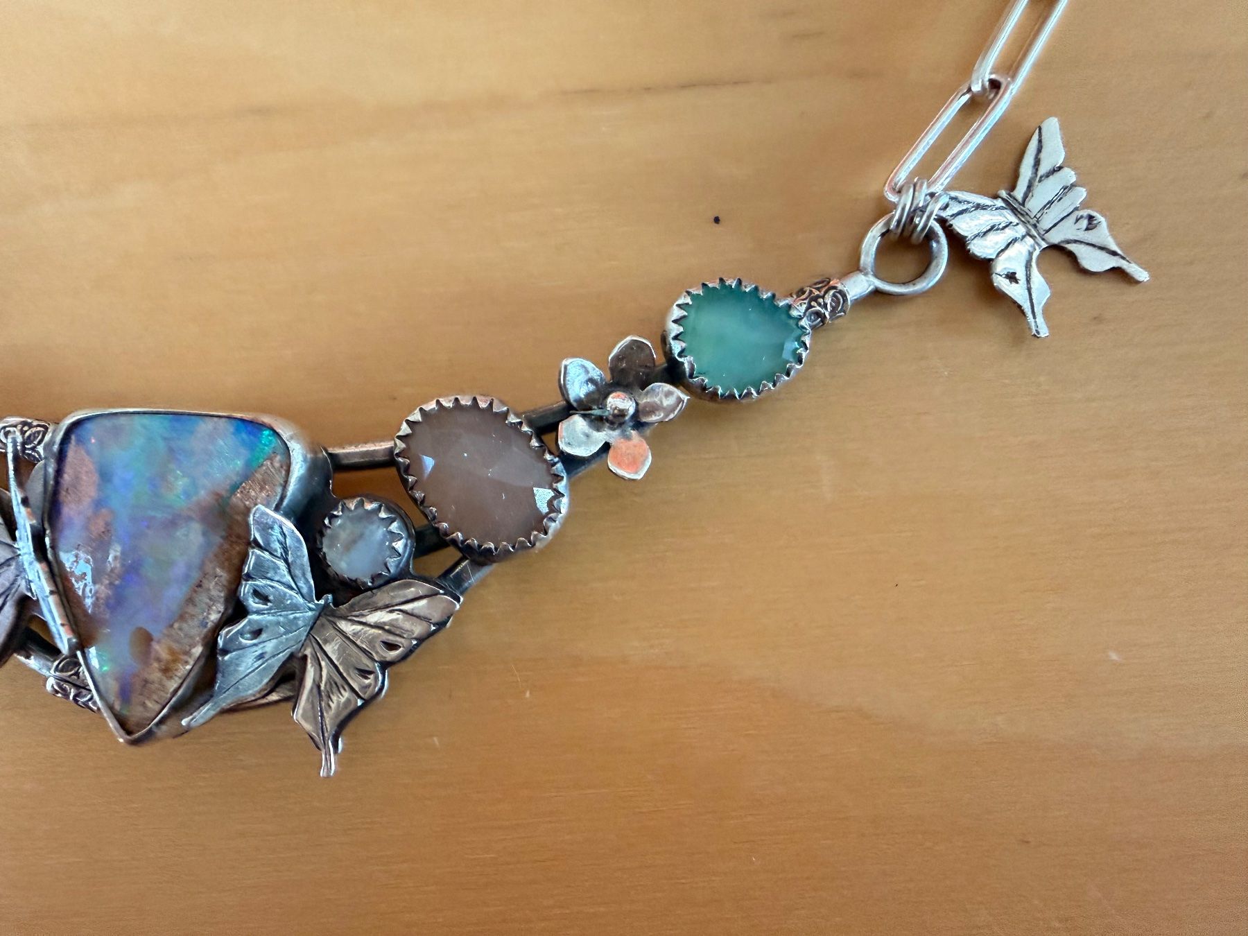 Ketten: Silber Collier mit Australischem Pipe Opal – Neu (gemäss Beschreibung) aus Frauenfeld von Scleo 5