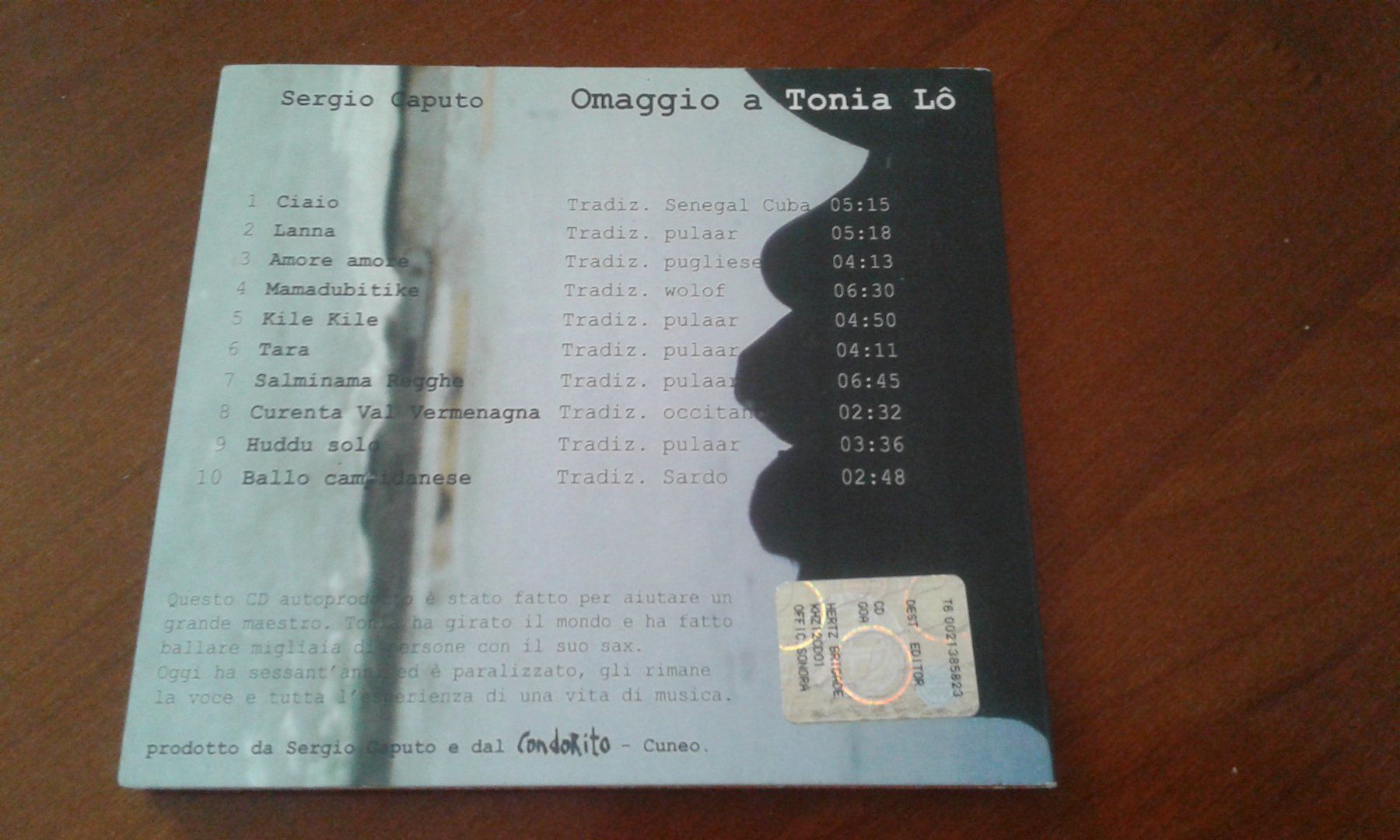 CD: Sergio Caputo - Omaggio a Tonia Lô, D18 – Usato da Sessa venduto da discoverymedia 1