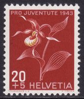 Pro Juventute SBK-Nr. 107 (Frauenschuh 1943) postfrisch **