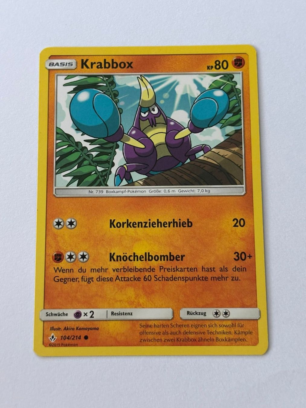 Pokémon Carte collezionabili: Pokemon-Karte Krabbox 104/214 – Usato da Herisau venduto da Seyashop1