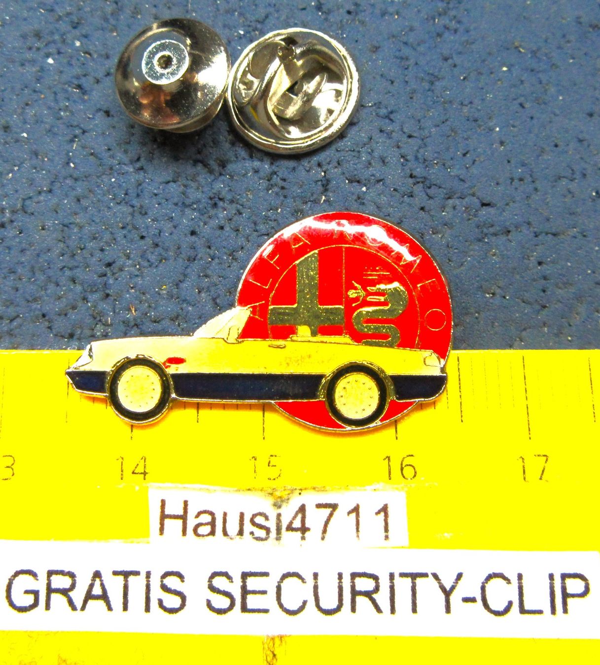 Alfa Romeo Placchette & Badge: ALFA ROMEO SPIDER CABRIO PIN GLASIERT – Usato da Ettingen venduto da Hausi4711