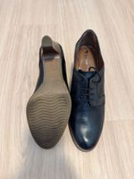 Tamaris Schnürpumps Leder Gr. 41 Navy Damen 8 cm Absatz