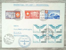 TR10 Enveloppe + Timbre Suisse 1939