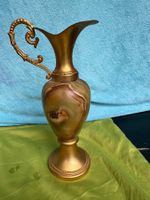 Vase bourgeon vintage en laiton onyx du Pakistan