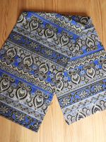 wunderschöner blauer Schal mit Goldprint NEU