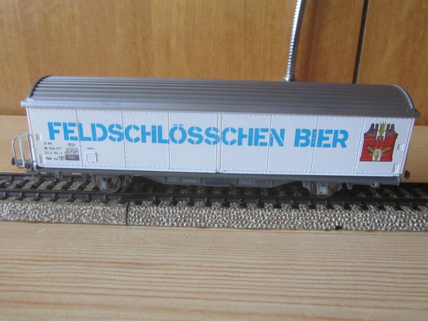 VW Type 2 T3 Avec Remorque Bière Feldschlösschen - Miniature Roco/Herpa HO 1/87 - Occasion Superbe