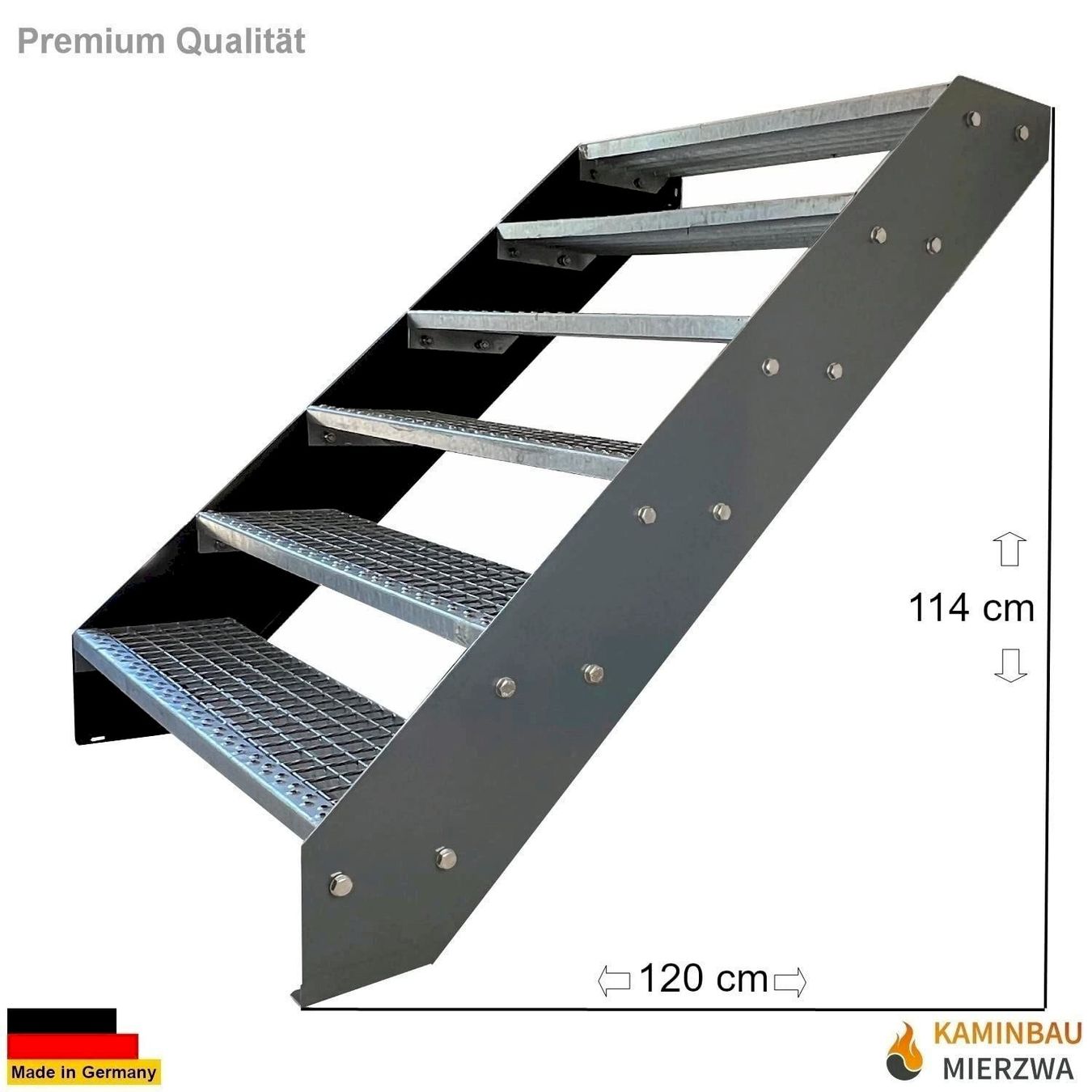 Sonstiges: Stahltreppe 6 Stufen 80x114cm anthrazit – Neu und originalverpackt aus Bottighofen von zaap 1