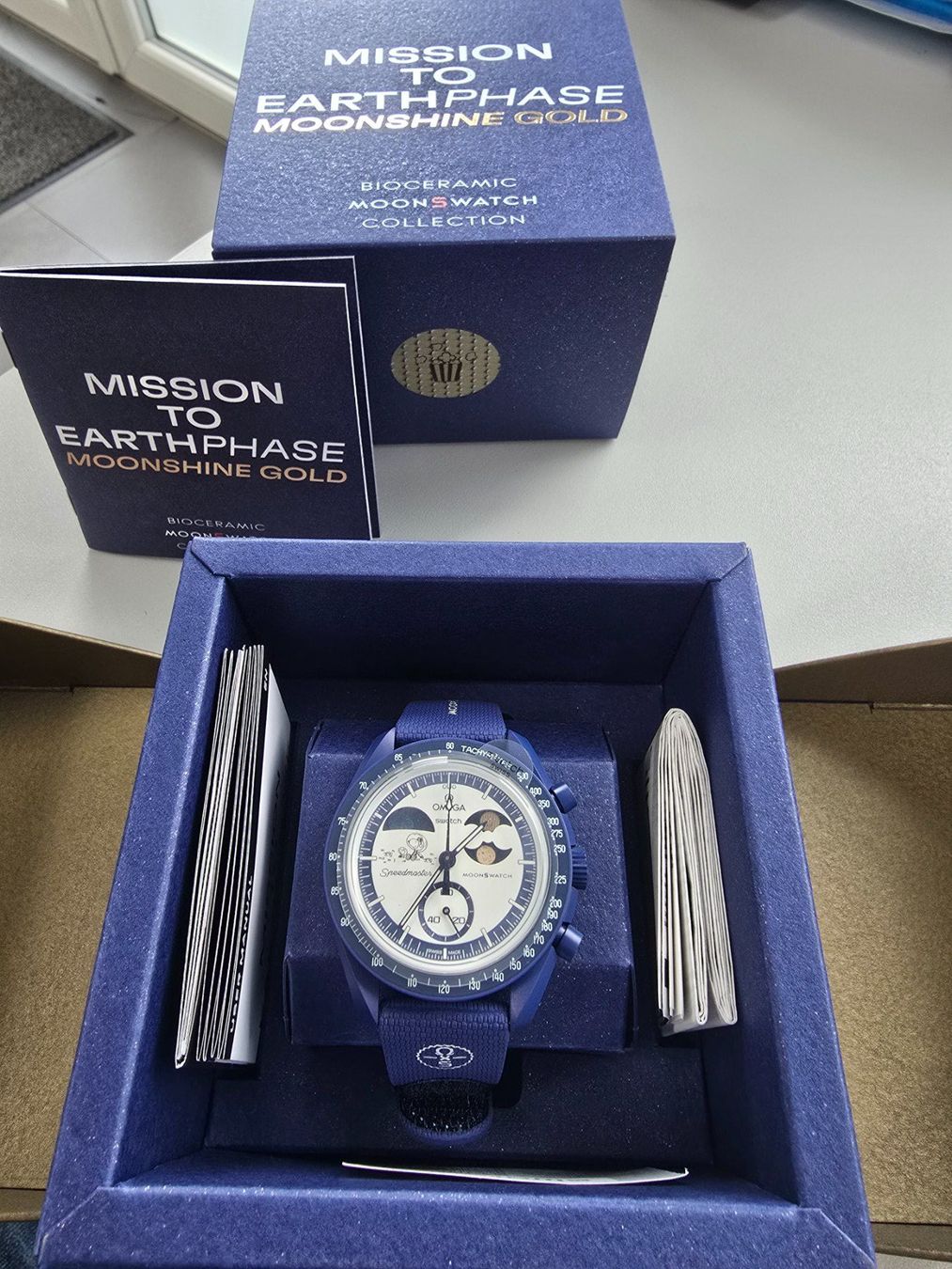 OMEGA X Swatch MISSION TO EARTHPHASE MOONSHINE GOLD POPCORN (Neu