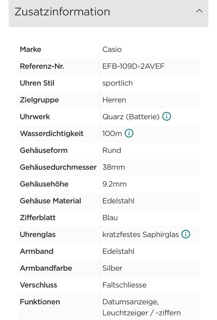 Casio Uhren: Casio Edifice – Gebraucht aus Chur von JohnColtrane67 5