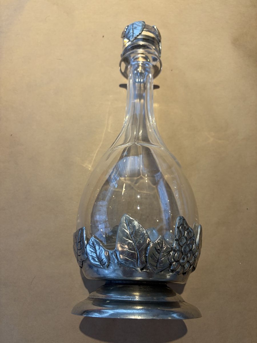Caraffe: Carafe en verre avec étain – Usato da Echallens venduto da leo_dk2d