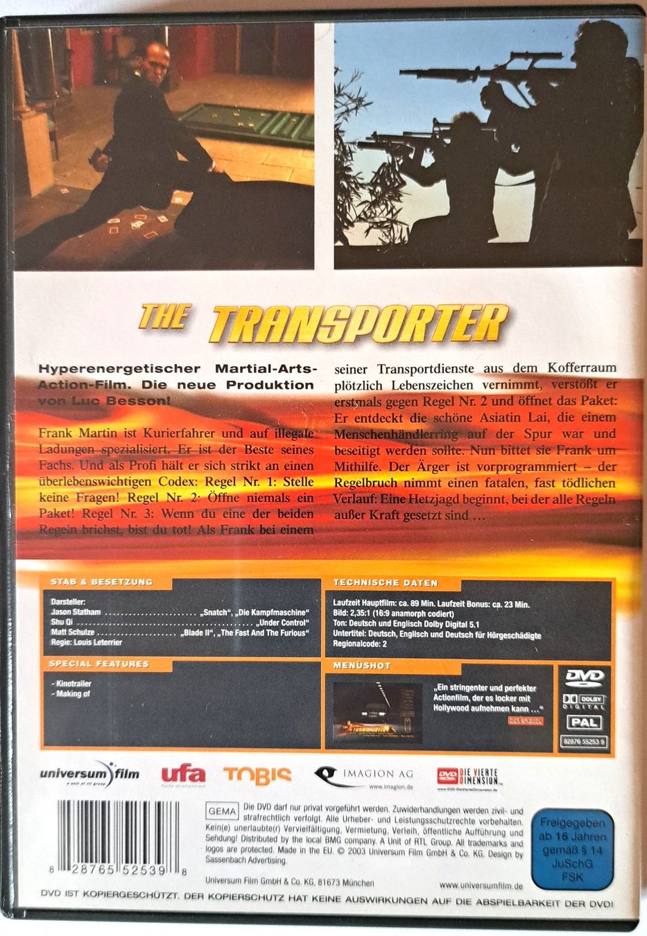 Tutti i DVDs: The Transporter – Usato da Tenniken venduto da mik_6mxg 1