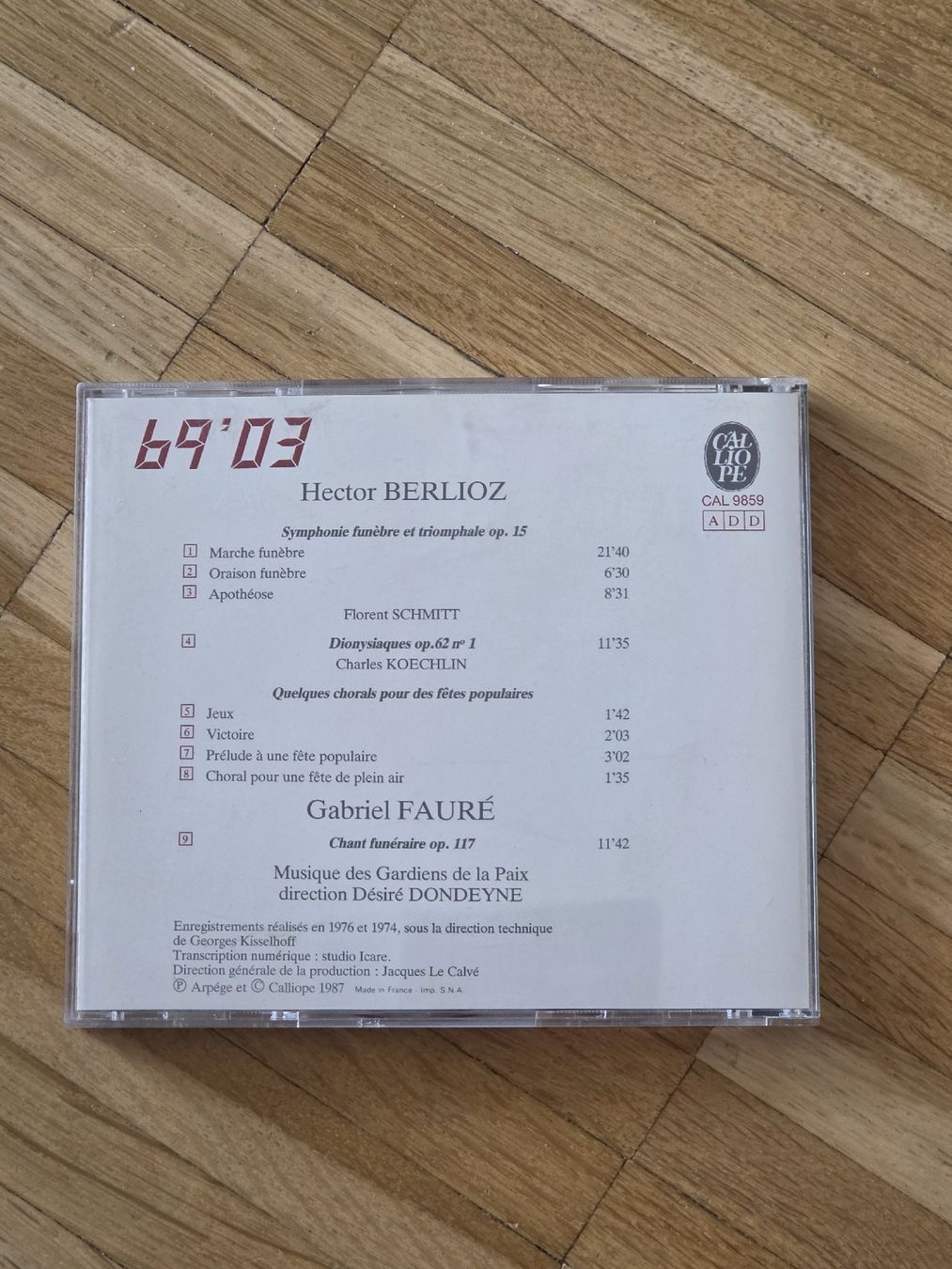 CD: CD: Berlioz, Fauré,  Schmitt Choral Musik  – Usato da Aesch BL venduto da immon 1