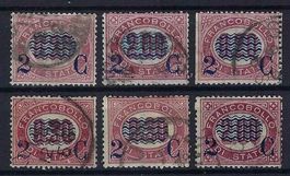 Italienische Dienstmarken 1878 gute und saubere Werte gest.