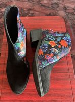 Bottines originales à fleurs, T38, idéales pour l'automne!