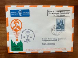 Ballonpost mit super Stempel 1970 Luxus  (V17)