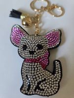 Schlüsselanhänger Chihuahua, Strass, keychain Hund