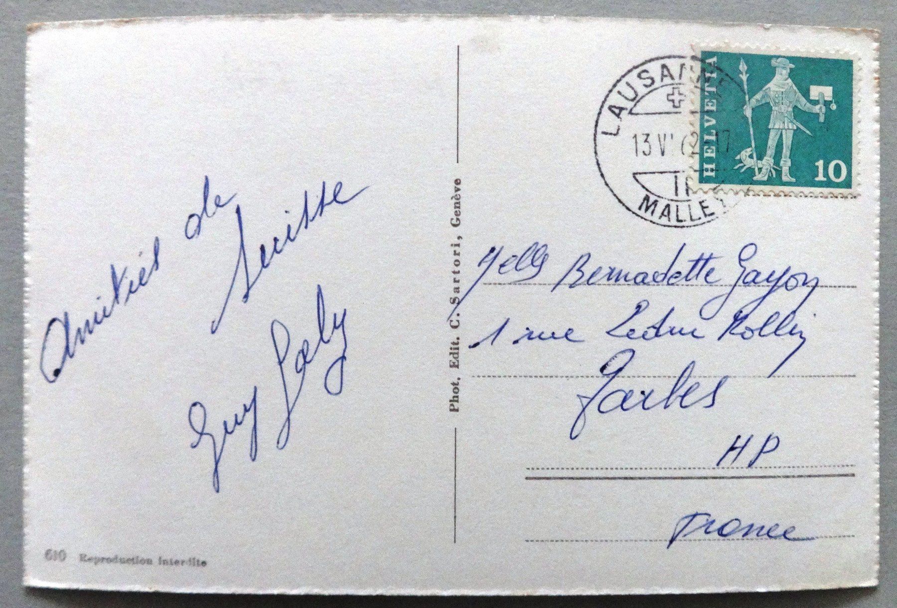 Cartes postales: Souvenir de Lausanne-Ouchy – D'occasion à Fétigny par Billy2miny 1