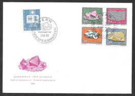 FDC Pro Patria Serie 1961 B103 - B107 ET Bern 1.6.1961
