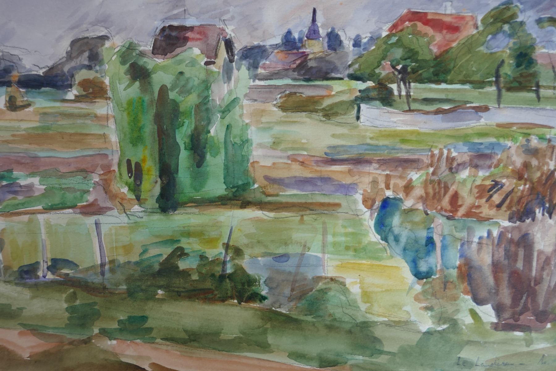Gemälde: belle aquarelle  Landeron signée ROCHAT – Gebraucht aus Lausanne von leneko 2