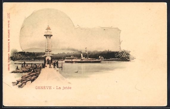Cartes postales: AK Genève, La jetée – D'occasion à Berlin par bartko-reher