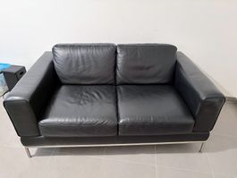 Sofa en cuir noir