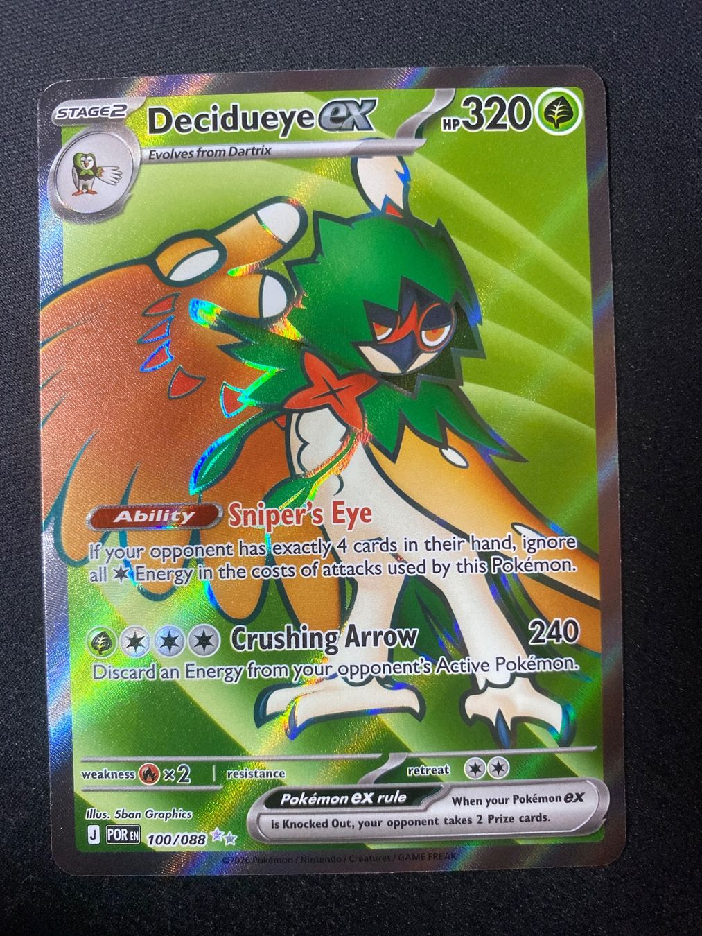 Pokémon Carte collezionabili: Decidueye ex 100 - Silvarro ex - Perfect Order - EN – Nuovo (secondo la descrizione) da Hausen AG venduto da Shrade