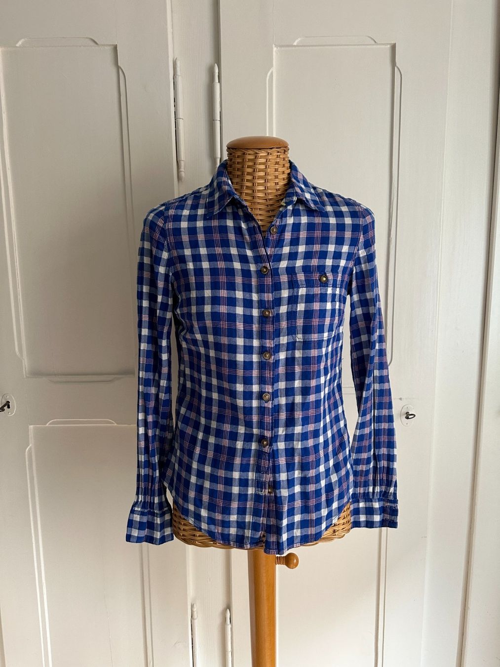 H&M Camicette: Bluse blau-weiss-rosa kariert - 34 – Usato da Zürich venduto da Diazaio