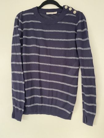 Pull bleu marine rayé Kookaï
