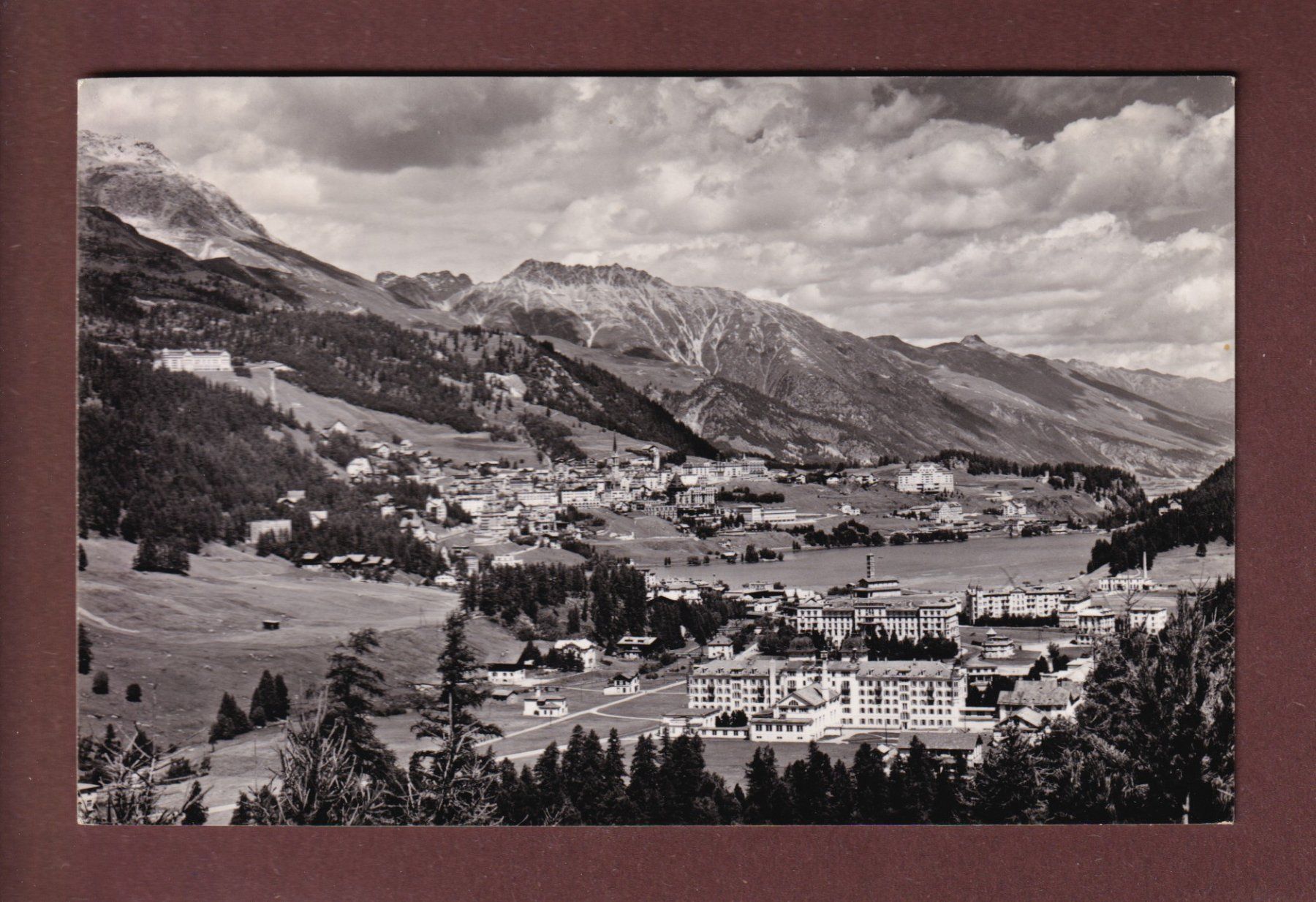 Cartes postales: ST. MORITZ-BAD und DORF - 1953 – D'occasion à Pully par nicecards-shop