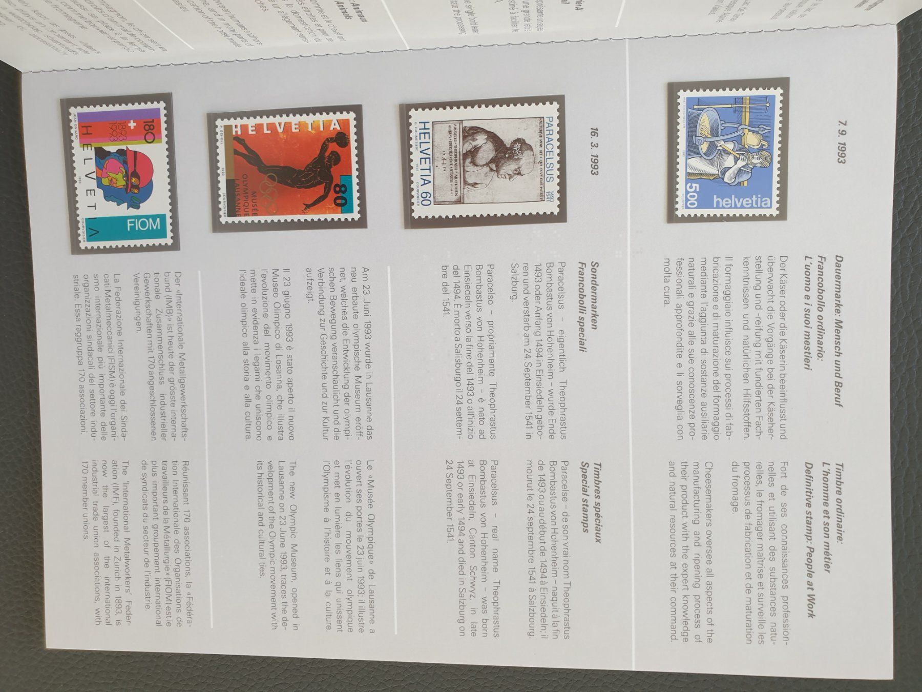 Alle Briefmarken: Jahresbuch CH Briefmarken 1993 postfrisch Top – Neu (gemäss Beschreibung) aus Frauenfeld von Kasico 3
