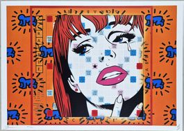 Death NYC Pop Art Druck Haring Ben Frost Love Life Scrabble