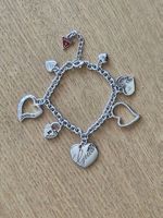 Guess Armband Silber mit Herz Anhängern