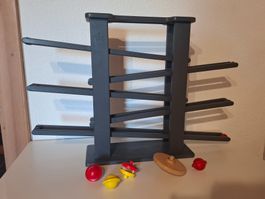 Kugelbahn aus Holz mit 5 Teilen, Marke Nic