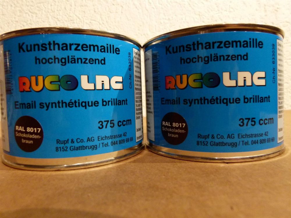 2 Stk. Ruco Rucolac Kunstharzemaille | Kaufen auf Ricardo