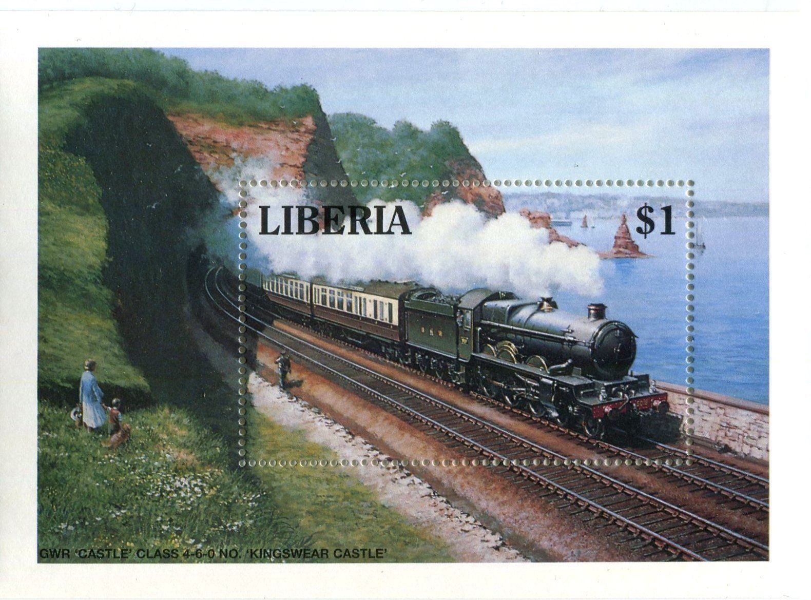 Tutti i francobolli: Block "Lokomotiven". Liberia – Nuovo e nell'imballaggio originale da Basel venduto da Butsch5