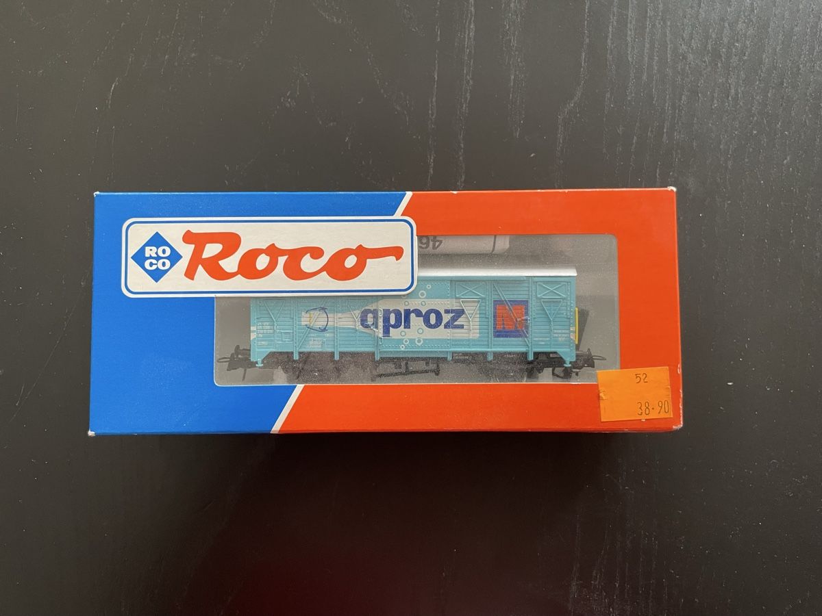 Roco Modelleisenbahnen: Roco Güterwagen Hs Aproz Mineralwasser – Neu (gemäss Beschreibung) aus Biasca von gven94